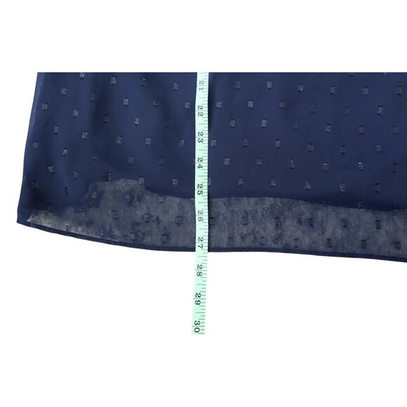 Old Navy Navy Blue Cold-Shoulder Blouse with Ruffle Detail Womens Size L - Picture 7 of 8